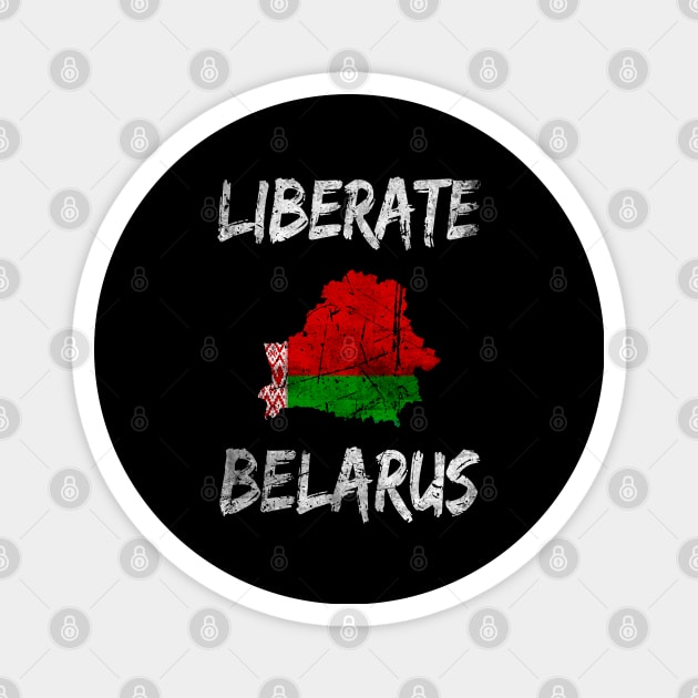 LIBERATE BELARUS PROTEST DISTRESSED Magnet by ProgressiveMOB